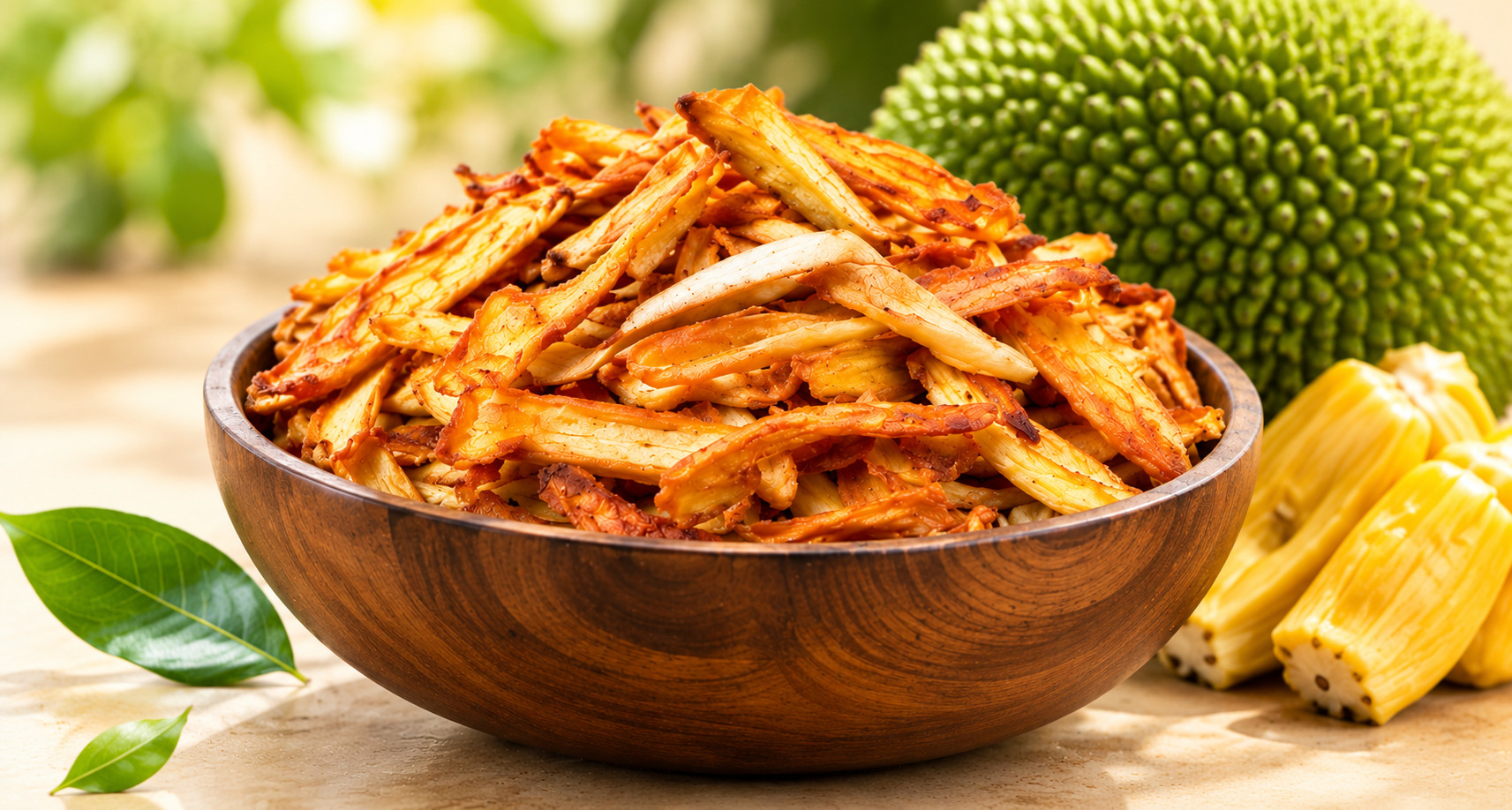 Bowl of jackfruit chips