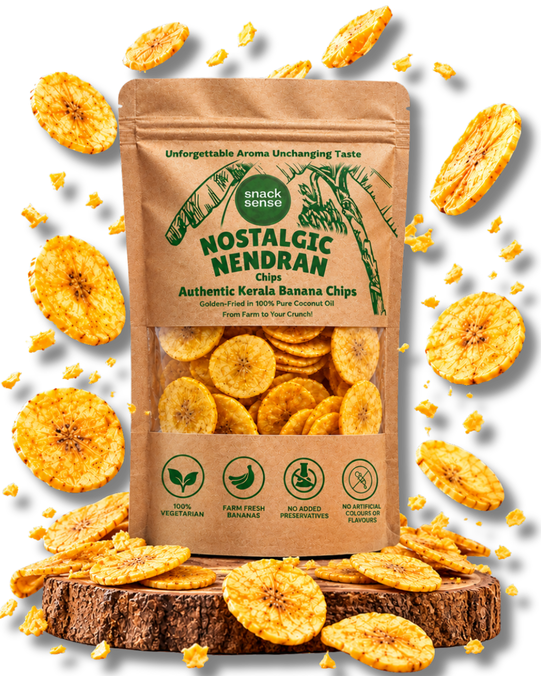 Snack Sense banana chips pouch